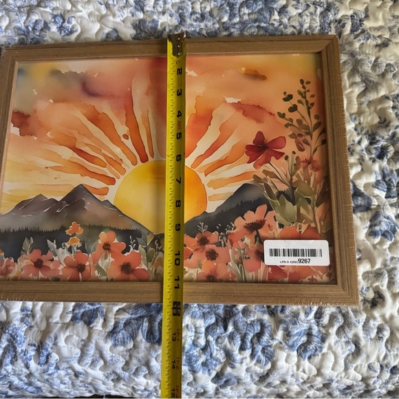 Sunset Mountain Watercolor Canvas Art - Picture 3 of 5